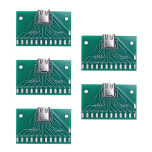 5X DIY 24Pin USB-C USB 3.1 Type C Female Socket Connector Smt Type with Pc Board