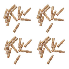 40 Stueck 4mm Maennliche Bananenstecker Rundstecker Ersatz Golden