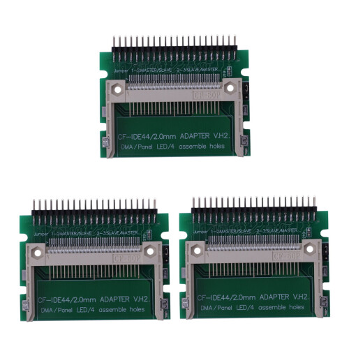 3X IDE 44 Pin Male to CF Compact Flash Male Adapter Connector