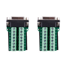 2X DB15, VGA D-SUB 15 Broches Adaptateur Femelle Jack Terminal PCB Carte de Derivation