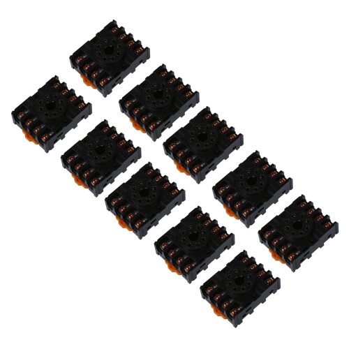 10X New 8 Round Pin 8-Pin PF083A Relay Base Socket