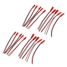 10 Accoppiamenti 22AWG 100mm Cavo con 2Pin JST M F Spina per Collegamento del Motore Della Batteria RC