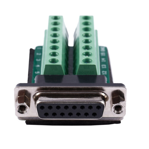 2X DB15 D-SUB VGA 15Pin Female Adapter Jack Terminal Breakout PCB Board 1