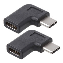 2X 90 Degree Right Angle USB 3.1 Type C Male to Female USB-C Converter Adapter