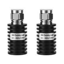 2X RF Coaxial 25W N Conector Macho Pequeño 50 Ohm -3GHz, Enchufe de Carga Simulada