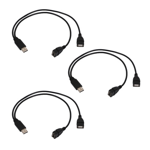 3X USB 2.0A Stecker Auf 2 Dual USB Buchse Y Splitter Verteiler Adapter Kabel
