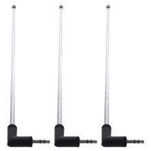 3pcs 22.5cm 4 Section Telescoping AM FM Radio Antenna 3.5mm Plug