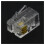 RJ9 4P4C Klinkenstecker 100 Stück, Transparent 4