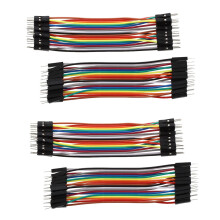 80pcs 10 cm Breadboard Jumpers Plug Male to Male Jumper Wires Cables