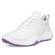 (UK 5-5.5, White/Lavender Mist) Ecco Womens BIOM H5 Lace Spikeless Waterproof Leather Modern Golf Shoes