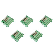 5X DB25 DIN Rail Mount Interface Module Male/Female Connector Breakout Board