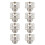 6X N Type Female Jack RF Coax Connector 4-Hole Panel Mount with Solder Cup,Silver 1