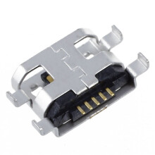 40Stueck Typ B Mikro USB 5Pin Buchse Ladegeruet Mount Buchse Anschluss Fuer Buchse Silbern