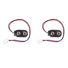 2X Dollhouse Miniature 9V Battery Connector with Wire and Single Receptacle LA005