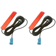 2X pour Bmz Cic Nbt Evo Combox Tcu Mulf Wifi Gsm 3G Fakra 1.5M Antenne Air Rouge