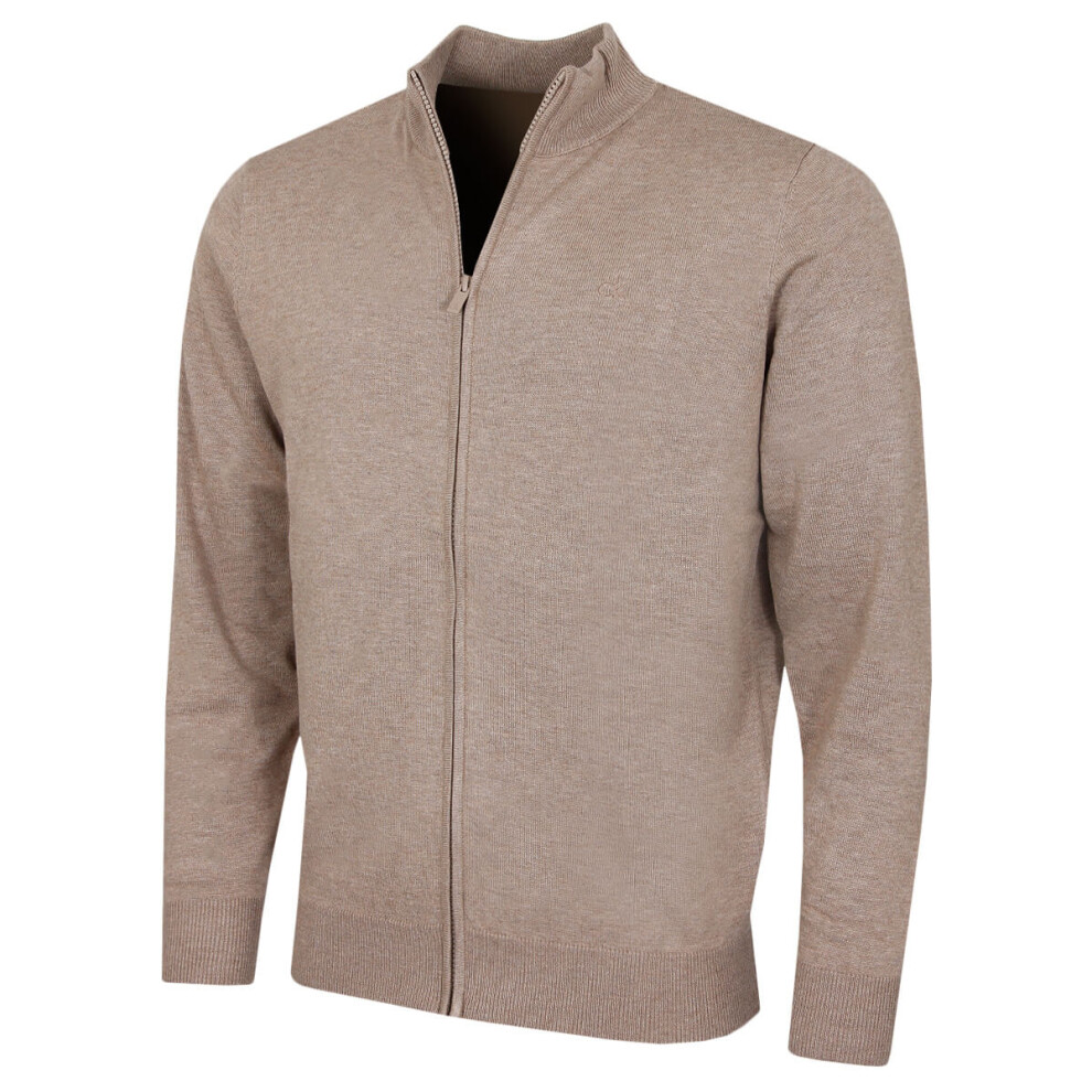 Calvin Klein (Xxxxl, Oat Marl) Mens 2026 Cleveland Full Zip Premium Golf Sweater