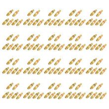 RCA Connector Plug,120-Pack RCA Female Plug Screws Audio Video In- Jack Adapter Gold Plated Solder Type,Gold