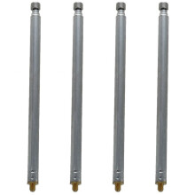 4 Pièces 13.6 Pouce 345mm FM Radio TV Telescopique Antenne Fouet Aerienne Ton Argent