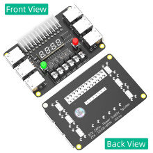 Carte de DéRivation D'Alimentation ATX avec BoîTier en Acrylique, Tension de Sortie 3,3 V, 5 V, 12 V, -12 V et 12 USB, Sortie Maximale 3 A