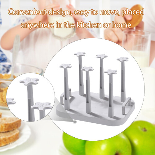 Cup Drying Rack with SpaceSaving Vertical Storage for Kitchen Countertop, 6 Cup Inverted Mug Holder 2