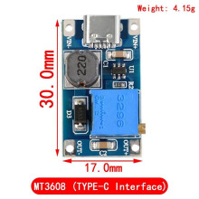 5 PièCes 2A - MT3608 Module éLéVateur éLéVateur avec TYPE-C-USB, Convertisseur éLéVateur éLéVateur RéGulateur de Tension D'Alimentation