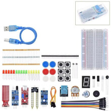 Para  R3 Placa de Desarrollo, Kit de 400 Orificios, Interruptor, Sensor de Placa de Pruebas, MóDulo para Evitar ObstáCulos, Luces LED, Piezas