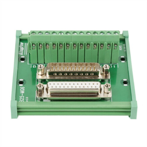 4X DB25 DIN Rail Mount Interface Module Male/Female Connector Breakout Board 1