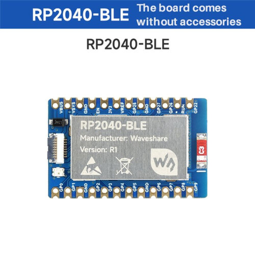 Waveshare RP2040-BLE Microcontroller  Development Board Dual-Mode  5.1 FPC 8PIN Port Multi-Function GPIO Pin 1