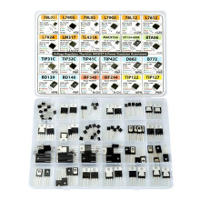 SOT-23 Elektroniska Komponenter, Transistorer, BJT, MOSFET, Dioder, Schottky, Switchar, 24 Typer