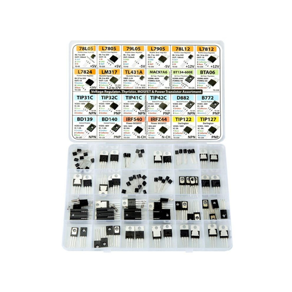Sot-23 Electronic Components, Transistors, Bjts, Mosfets, Diodes, Schottky, Switches, 24 Types 4713755184913