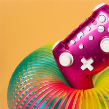 För PB TAILS CRUSH Wireless Gamepad Externt Magnetfodral PC NS Dual Hall RGB Lighting Case, Lila