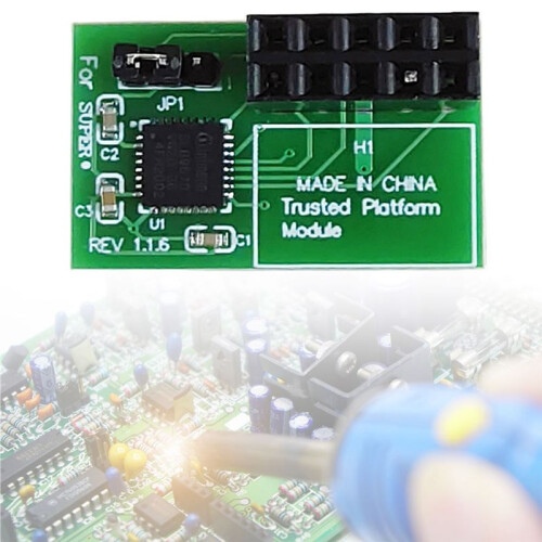 10Pin SPI TPM 2.0 Module Trusted Platform TPM 2.0 Horizontal Trusted Platform Module for -AOM-TPM-Parallel(B) 2