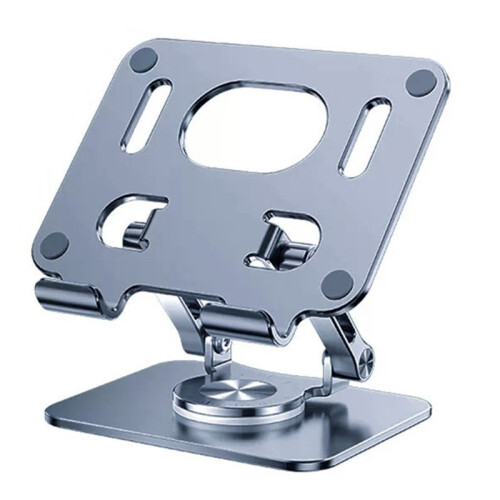 360 Rotation Tablet Holder Stand Height Adjustable Folding  Desk Stand Grey 1