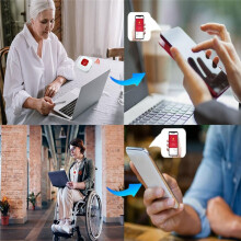 Tuya WiFi SOS Call Button Wireless Caregiver Pager Phone Alert Transmitter Emergency Call Button for Elder