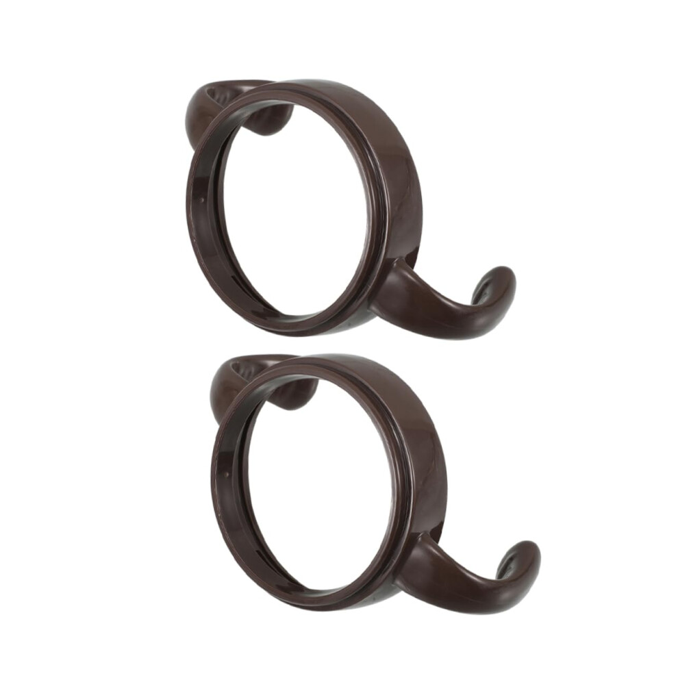 2Pcs Universal Baby Bottle Handle for Wide Neck Bottles Ergonomic Secure Grip Brown
