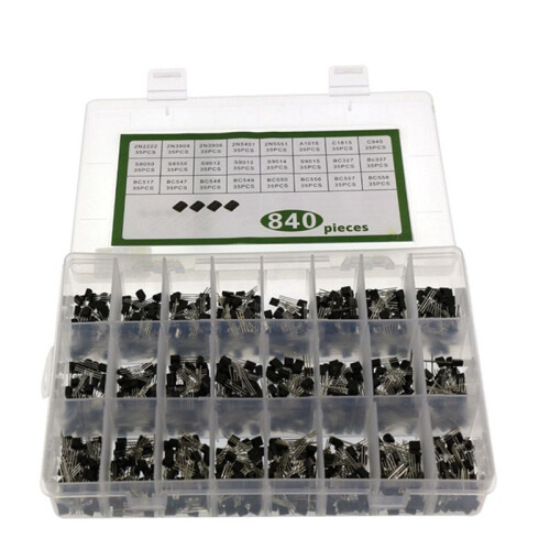 840St TO-92 Diode Transistor Set 24 Specifikationer Transistor Kit
