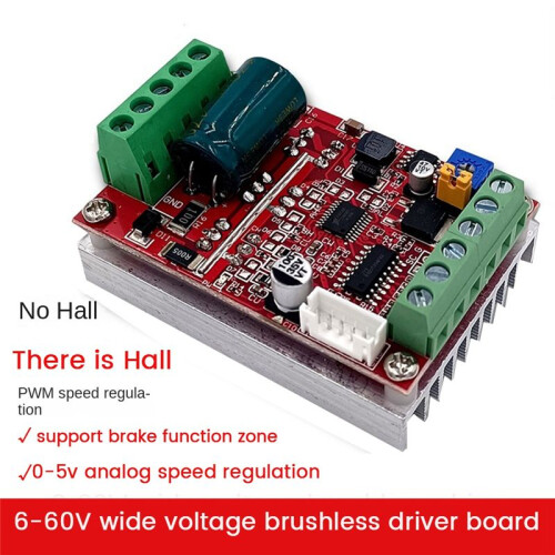 6-60V BLDC Three Phase  Brushless Motor Controller 400W PWM Hall Motor Control Driver Board(With Hall) 1