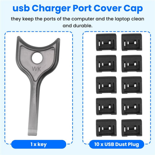 10 PeçAs USB Dust Plug Charger Port Cover Cap USB Security Lock Universal Dustproof Protector PC Notebook Laptop 1