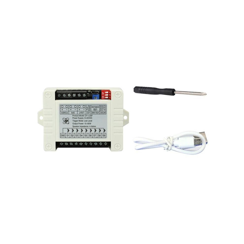 24V High Power Voice Broadcast Prompt Module High And Low Level Trigger 1-To-1Mp3 Multifunctional Playback Module, C 4713418399227