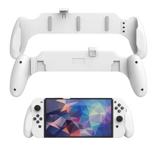 For OLED Case Handle Bracket Hand Grip Protective Cover Handheld Case Game Console Stand Accessories(B)