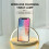 Round Touch Small Desk Lamp Multi-Function Wireless Charger Mobile Phone Holder White 2