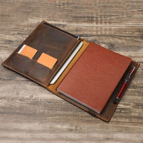 Notebook Combination Protective Cover Folder File Book Cover Business Stationery Contract Document Storage Box,A5 1