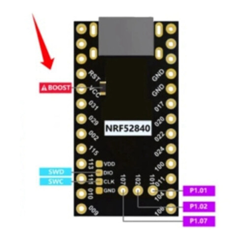 NRF52840 Development Board Supermini Compatible for Nice  V2.0  Charging Management 1