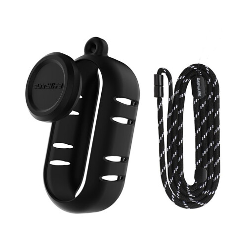 Camera Case for  GO 3S Cooling Silicone Case Thumb Camera Lens Cover Protective Case Lanyard Black