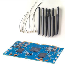 Für Banana Pi BPI-R4-NIC-BE14 Wifi7-Modulzubehör für BPI-R4 MT7995AV-Chipsatz 2 PCIe 3.0-Schnittstelle, 6-Teilige Antenne
