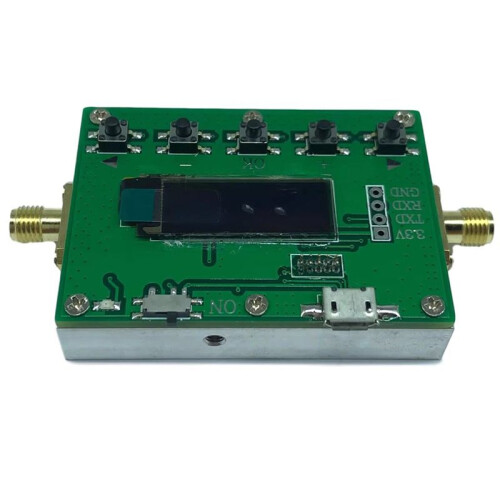 6G RF Digital Programmable Attenuator 30DB Step 0.25 RF Module LF-6GHz 30DB Step Size 0.25DB OLED Display SMA 0-31.75dB