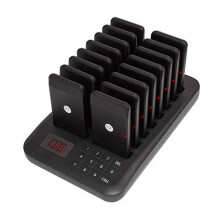 Sistema De Llamada De Buscapersonas InaláMbrico Para Restaurantes, 16 Posavasos, Timbre, Vibrador, Receptores Para Camiones De Comida, Bares, CaféS,