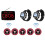 5Pcs Call Button Restaurant Pager Wireless Waiter Transmitter 433MHz for Hookah Bar Cafe Customer Service Red A 5