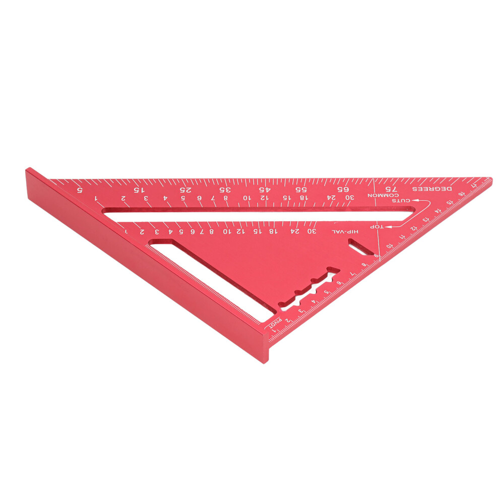 Aluminum Alloy Carpenter Triangle Square For Woodworking Clear Scale Red Colour 3551390224165