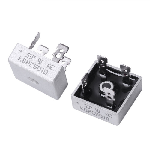 10 PCS 50A 1000V Metal Case Single Phases Diode Bridge Rectifier KBPC5010 1